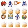 32 Pack Baseball Cupcake Toppers Sports Theme Baseball Cupcake Picks Baseball Sport Birthday Baby Shower Cupcake Decoration view 1