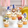 32 Pack Baseball Cupcake Toppers Sports Theme Baseball Cupcake Picks Baseball Sport Birthday Baby Shower Cupcake Decoration view 3