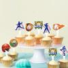32 Pack Baseball Cupcake Toppers Sports Theme Baseball Cupcake Picks Baseball Sport Birthday Baby Shower Cupcake Decoration view 4