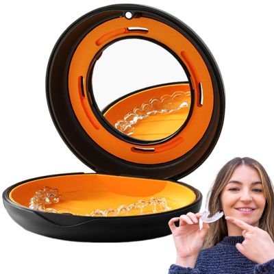 Generico Retainer Case, Retainer Box - Night Mouth Guard for Partial Dentures | Thin Container Latch Partial Container Mouth Protection Case Retainer Organizer