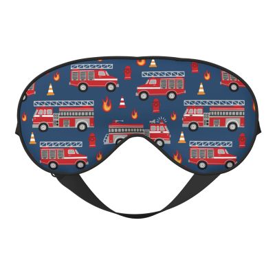 Salelf Fire Truck 1 Sleep Mask Double-Sided Eye Mask Soft Adjustable Sleeping Eye Covers for Sleeping Perfect Shading Reduce Eye Edema