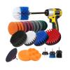 24 Piece Power Cleaning Brush Attachment Set Scrub Brush With Extend Long Attachment For Tile Sealants Bathtub Sinks Floor Wheel view 2