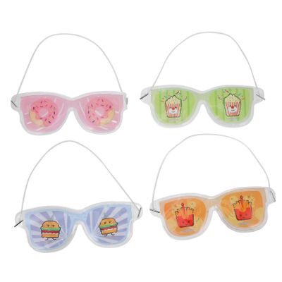 FOMIYES 4pcs Gel Cooling Eye Mask for Eyes Hot and Cold Compress Blindfold Sleep Mask