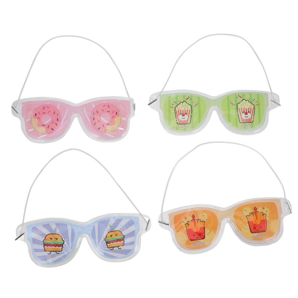 FOMIYES 4pcs Gel Cooling Eye Mask for Eyes Hot and Cold Compress Blindfold Sleep Mask