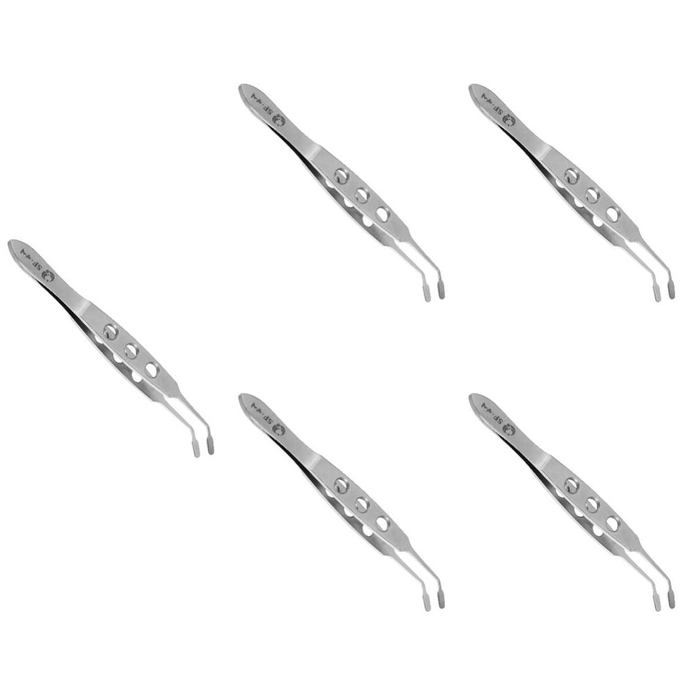 Beavorty 5pcs Meibomian Gland Expressor Stainless Steel Eyelid Tweezers for Treatment and Eye Massage