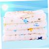 Abaodam 4pcs Nutrition Towel Saliva Towel Feeding Soft Cotton for Face Newborn Use Random Color view 3