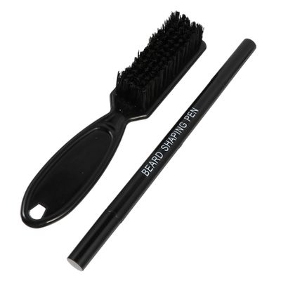 FOMIYES 2pcs Professional Mustache Pencil Beard Filler Pen Brush for Men Facial Hair Styling Compact Easy to Carry
