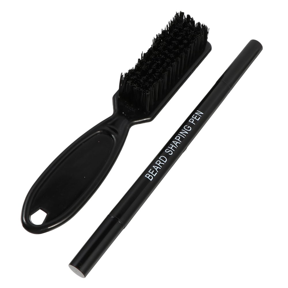 FOMIYES 2pcs Professional Mustache Pencil Beard Filler Pen Brush for Men Facial Hair Styling Compact Easy to Carry