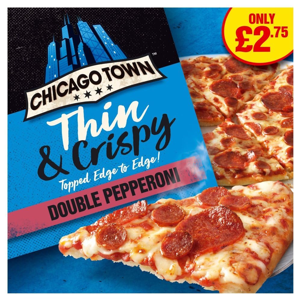 Chicago Town Thin & Crispy Double Pepperoni Pizza 305g (PMP) 305g  Pack of 1