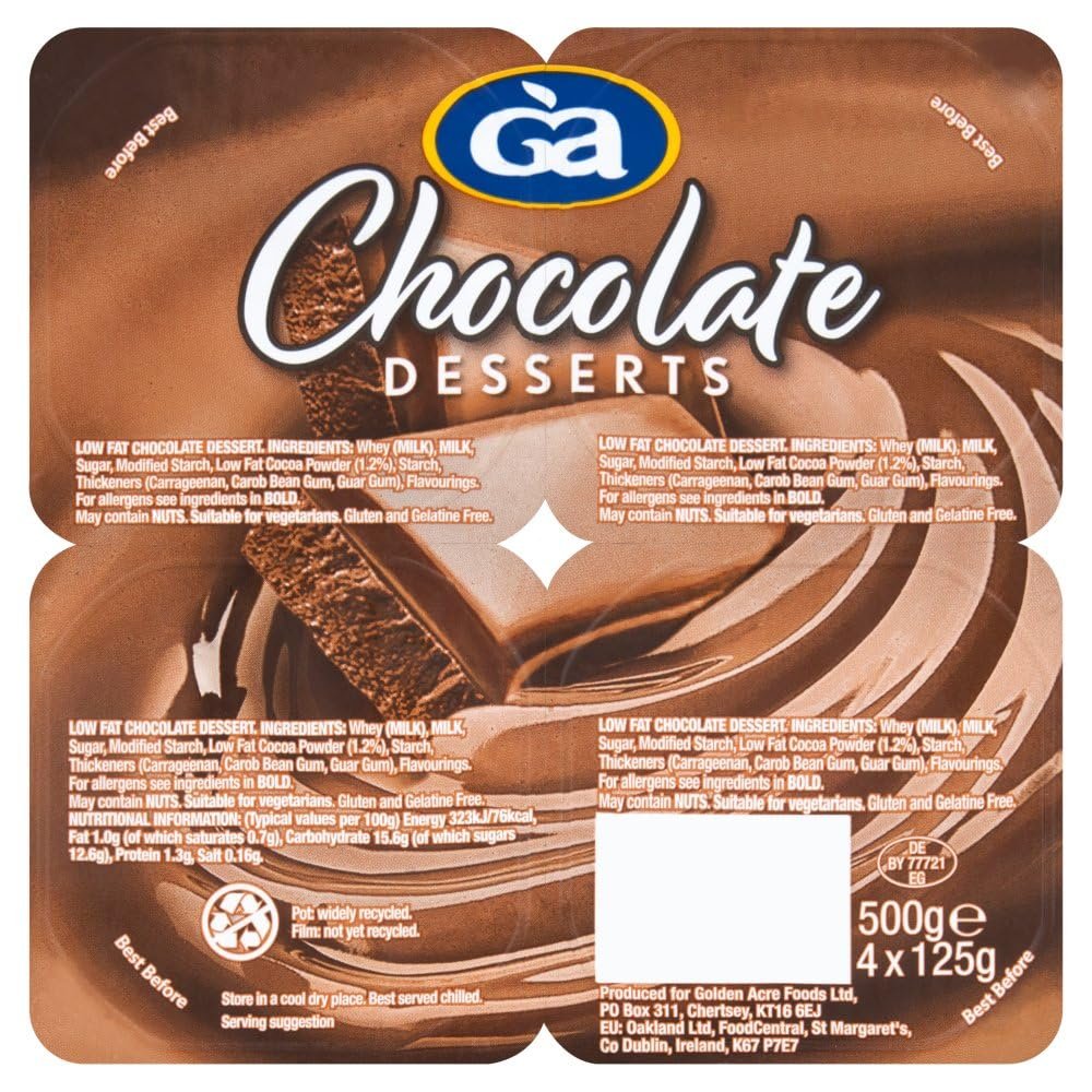 Golden Acre Chocolate Desserts 4 x 125g (500g)  Pack of 1
