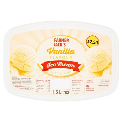 Farmer Jack's Vanilla Flavour Ice Cream 1.6 litres 1.6Ltr  6