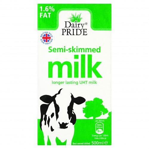 Dairy Pride Semi-Skimmed Milk 1 Litre 1Ltr 12 1