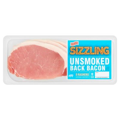 Danish Sizzling Unsmoked Back Bacon 8 Rashers 250g 250g  Pack of 1