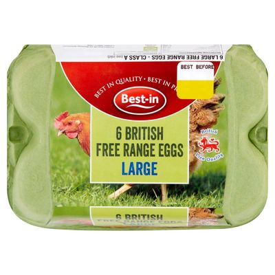 Best-in 6 British Free Range Eggs Large  Pack of 1