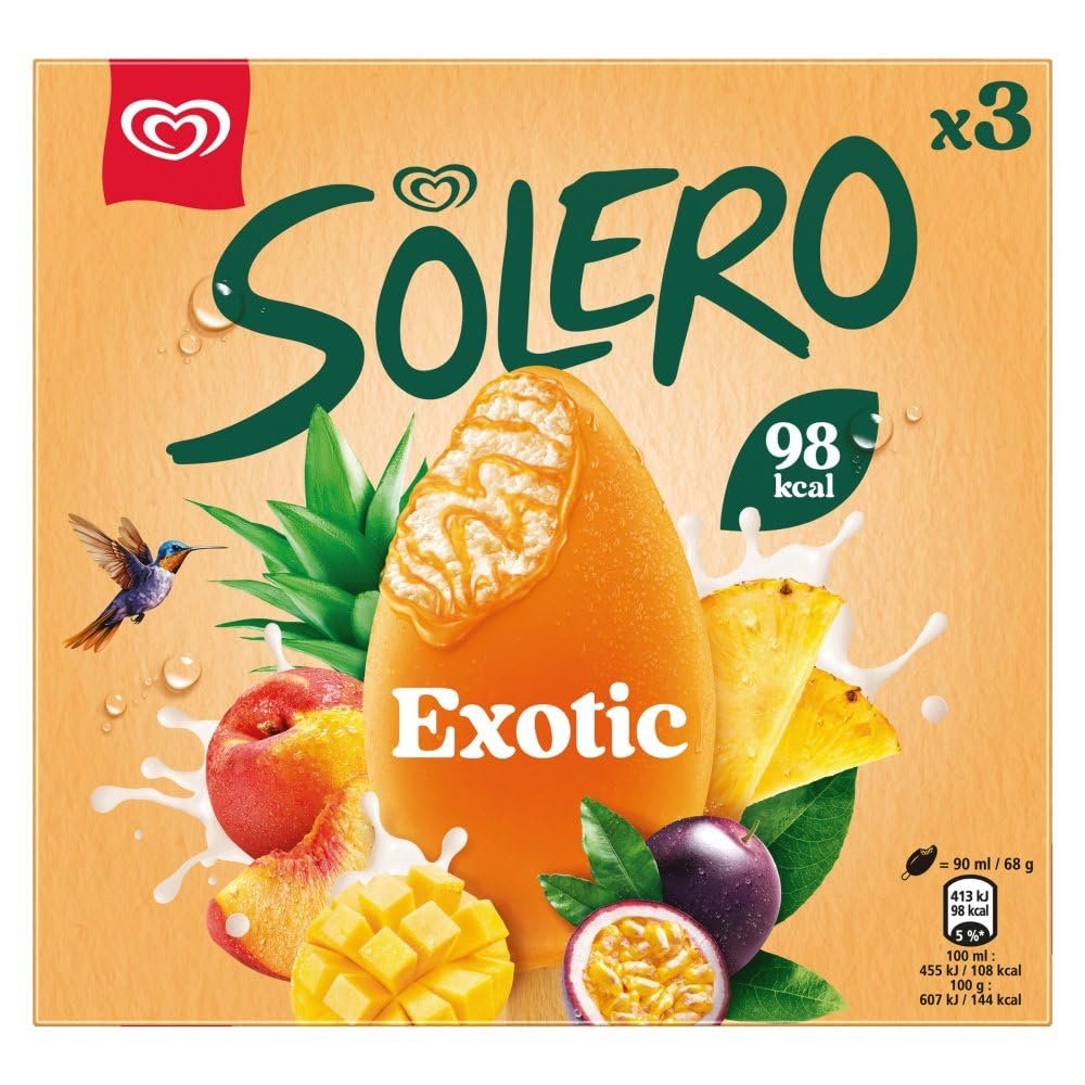 Solero Ice Cream Sticks Exotic 3X 90 ml 3pk 10