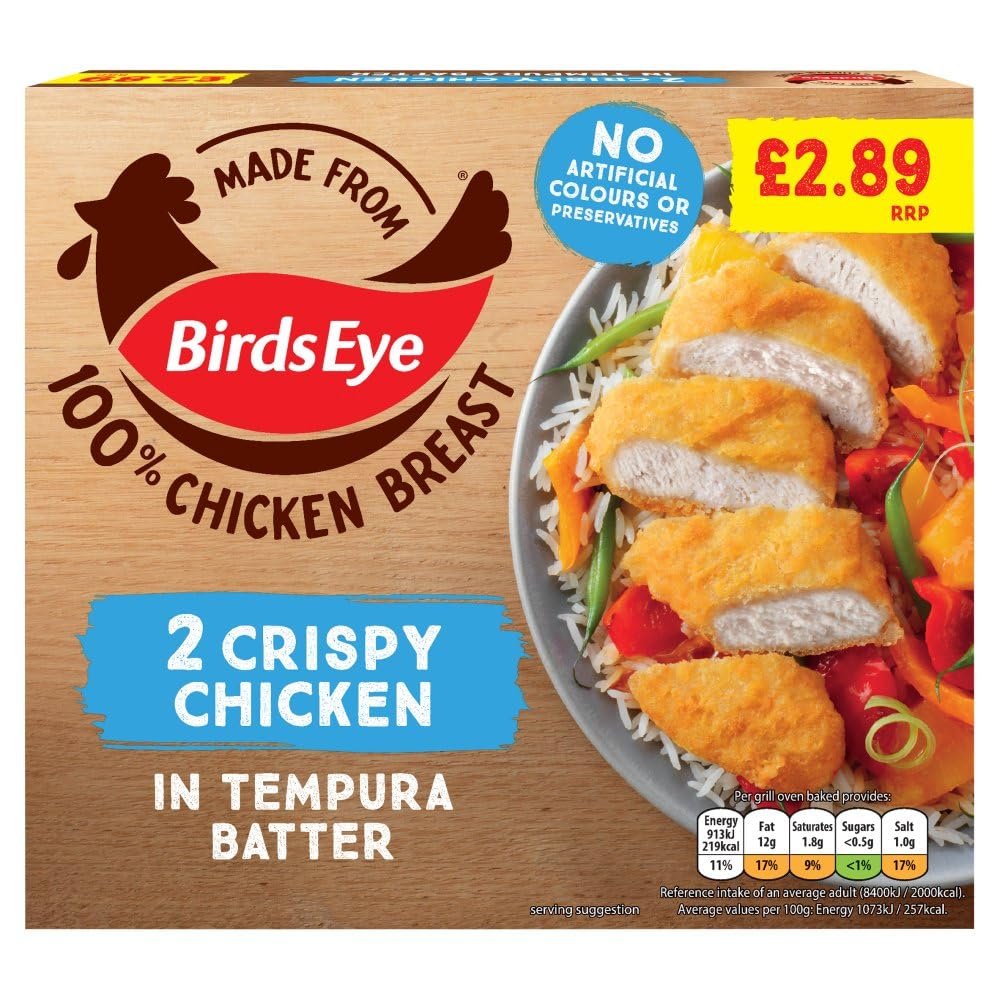 Birds Eye 2 Crispy Chicken in Tempura Batter 170g 170g 12