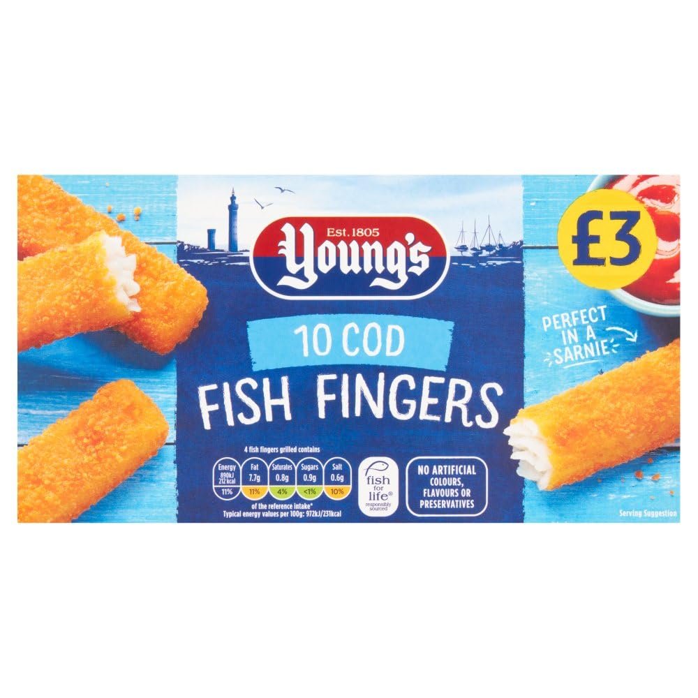 Young's 10 Cod Fish Fingers 250g  Pack of 1