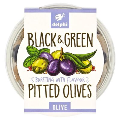 Delphi Black & Green Pitted Olives Olive 160g 160g 6