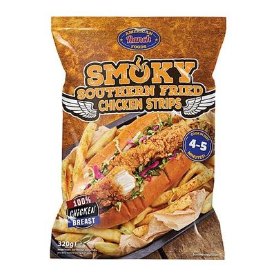 American Ranch Foods Smoky Southern Fried Chicken Strips 320g 320g  12