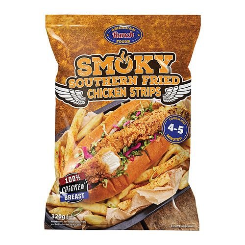 American Ranch Foods Smoky Southern Fried Chicken Strips 320g 320g 12