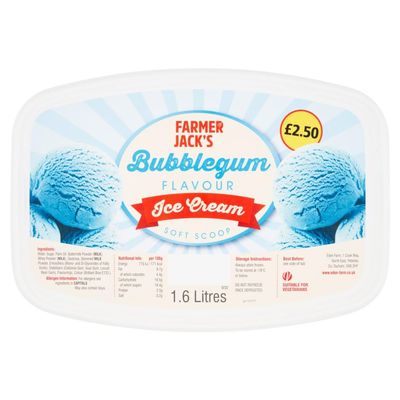 Farmer Jack's Bubblegum Flavour Ice Cream 1.6 litres 1.6Ltr  6