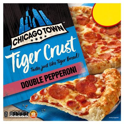 Chicago Town Tiger Crust Double Pepperoni Pizza 320g 320g  10