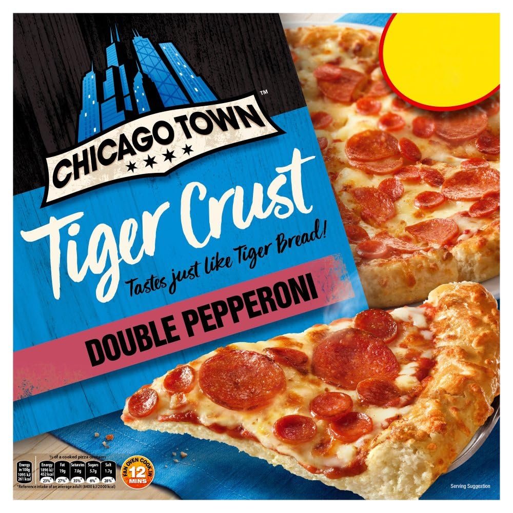 Chicago Town Tiger Crust Double Pepperoni Pizza 320g 320g  10