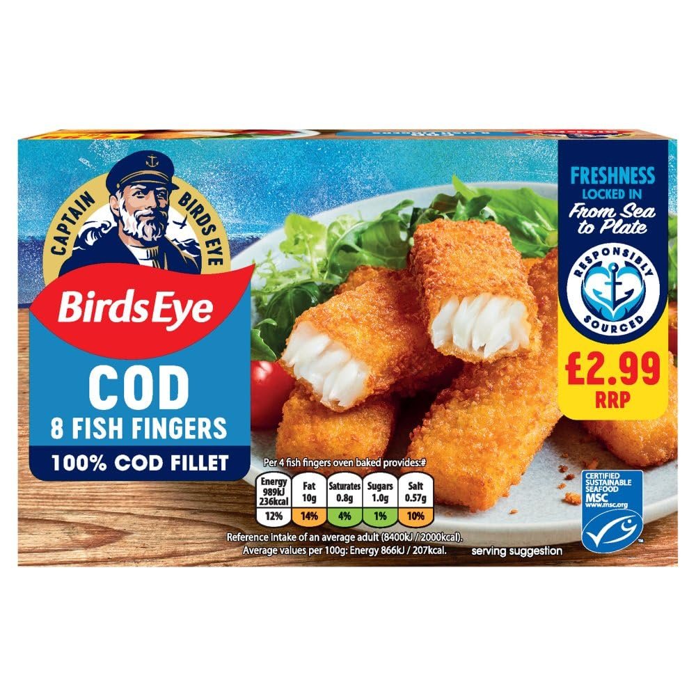 Birds Eye 8 Cod Fish Fillet 224g 224g  12