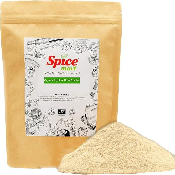 Organic Psyllium Husk Powder 100% Pure Fine Milled Easy to Blend Soluble Fibre (950g)