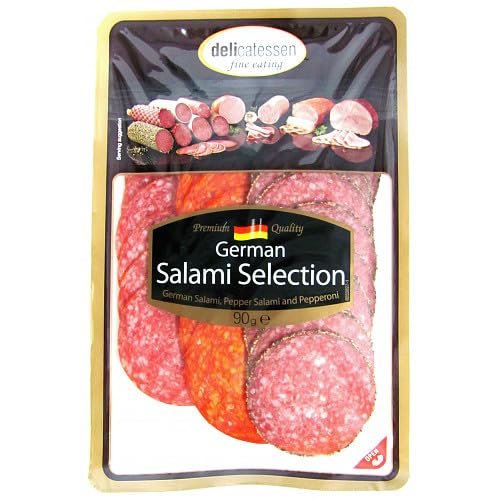 Delicatessen Fine Eating German Salami Selection 24 Slices 90g  Pack of 1