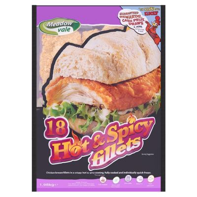Meadow Vale Hot & Spicy Chicken Fillets 1.98kg 1.98Kg  1