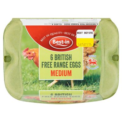 Best-in 6 British Free Range Eggs Medium  Pack of 1