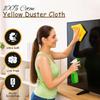 Yellow Dusters Cleaning Cloths 100% Cotton 35 x 45cm Lint Free Cloths for Oiling Wood Dusters for Cleaning Window, Car Duster, Multi-Surface Cleaner Dusting Cloth, Kitchen Duster Cloth ((Pack of 4)) view 3