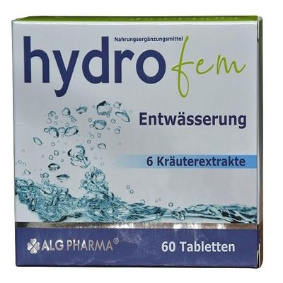 Hydrofem, Drainage, Metabolism Stimulate, 60 Tablets, 6 Herbal Extracts Including Nettle, Goldrod, Dandelion, Green Tea, Diuretic, Prickly Pear Extract, Like Hydromium Detox