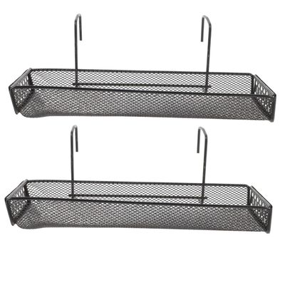 JECOMPRIS 2pcs Black Iron Hanging Rack Multifunctional Indoor Outdoor Plant Stand Balcony Flowerpot Holder Multi-layer Storage Shelf for Succulent Plants and Office Desk