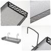 JECOMPRIS 2pcs Black Iron Hanging Rack Multifunctional Indoor Outdoor Plant Stand Balcony Flowerpot Holder Multi-layer Storage Shelf for Succulent Plants and Office Desk view 4