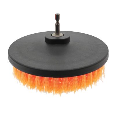 1Pcs 6Inch Power Scrubber Brush Electric Drill Cleaning With M14 Adapter For Cleaning Carpets, Kitchens, Toilet And Bathrooms(Orange)