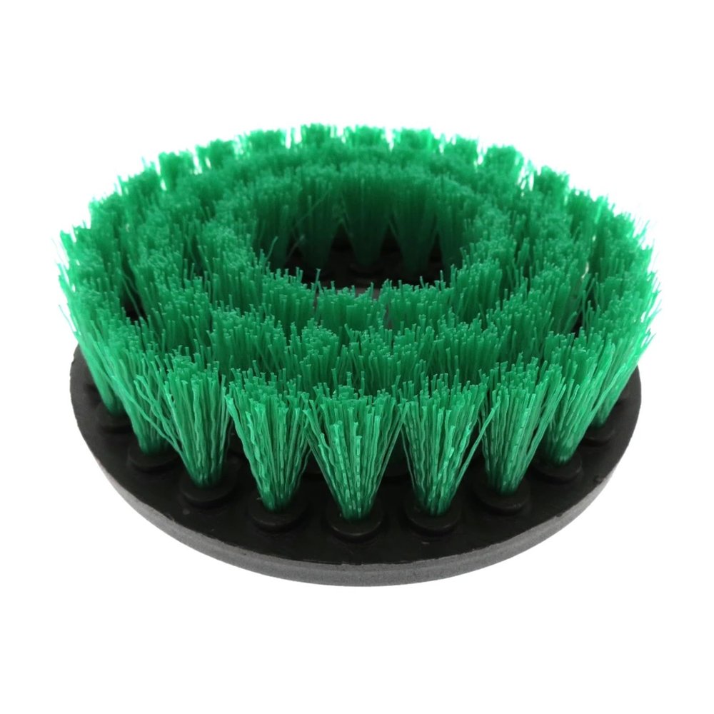 1Pcs 5Inch Power Scrubber Brush Electric Drill Cleaning Hollow M14 Thread For Carpets, Kitchens And Bathrooms(Green)