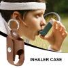 Inhaler Case Keychain | with Metal Buckle Inhaler Spacer Holder Handy - Handy, Lightweight, and Protective PU Storage Bag for Daily Use, School, and Travel view 2