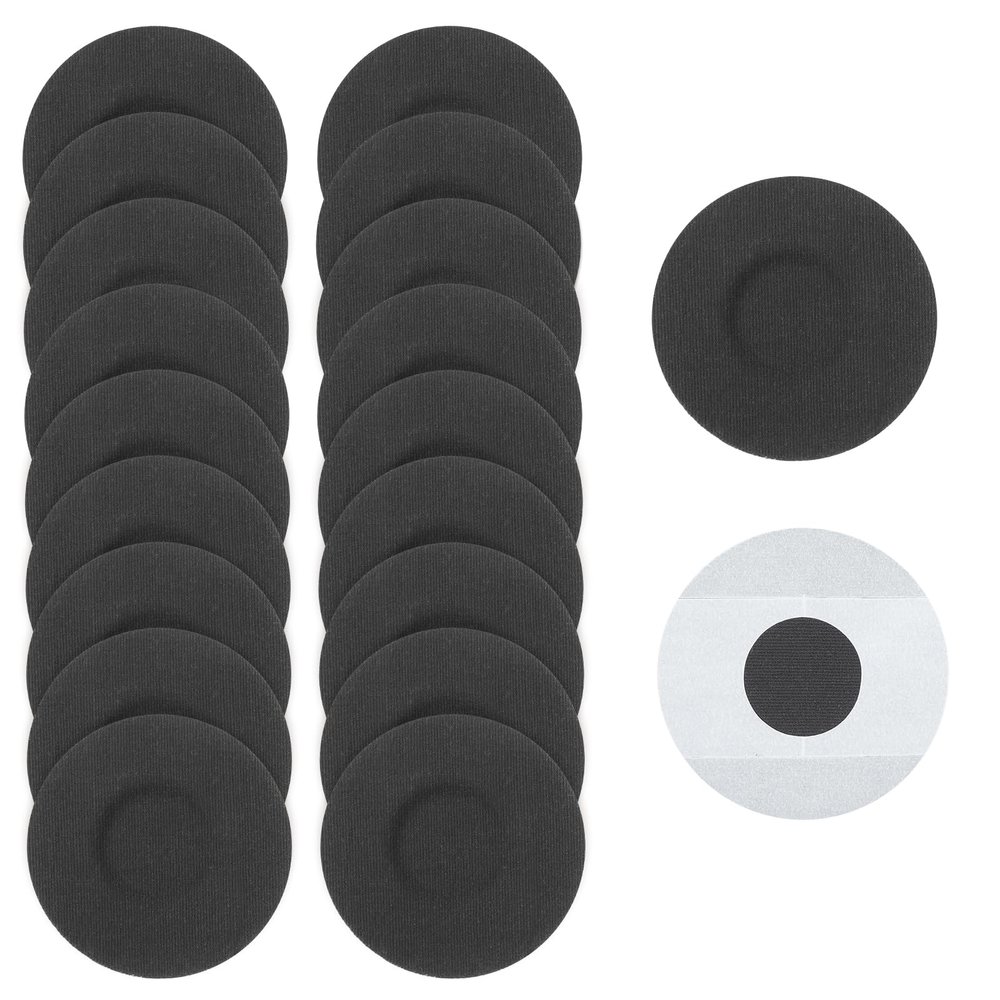 20 Pcs Black Libre 2 Sensor Covers, CGM Sensor Patchs Waterproof Adhesive Patches Compatible with Freestyle Libre 1/2/3, Breathable Without Glue Adhesive Glucose Monitor Protector for Swimming Sports
