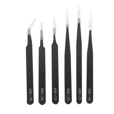 Anti-static Stainless Steel Tweezers, Fine Tip, Great Elasticity, Antimagnetic, for Computers and Electronics