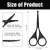 Premium Nose Hair Scissors, Curved Safety Blades with Rounded Tip for Trimming Small Details Facial Hair, Ear Hair, Eyebrow (Black) view 2