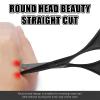 Premium Nose Hair Scissors, Curved Safety Blades with Rounded Tip for Trimming Small Details Facial Hair, Ear Hair, Eyebrow (Black) view 3