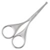 Premium Nose Hair Scissors, Curved Safety Blades with Rounded Tip for Trimming Small Details Facial Hair, Ear Hair, Eyebrow (Silver) view 1