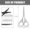 Premium Nose Hair Scissors, Curved Safety Blades with Rounded Tip for Trimming Small Details Facial Hair, Ear Hair, Eyebrow (Silver) view 2