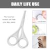 Premium Nose Hair Scissors, Curved Safety Blades with Rounded Tip for Trimming Small Details Facial Hair, Ear Hair, Eyebrow (Silver) view 4