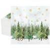 Whaline 80Pcs Christmas Paper Napkin Watercolor Xmas Tree Snowflake Disposable Napkin Winter Woodland Forest Dessert Dinner Hand Napkin for Holiday Party Supplies view 1