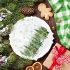 Whaline 80Pcs Christmas Paper Napkin Watercolor Xmas Tree Snowflake Disposable Napkin Winter Woodland Forest Dessert Dinner Hand Napkin for Holiday Party Supplies view 4