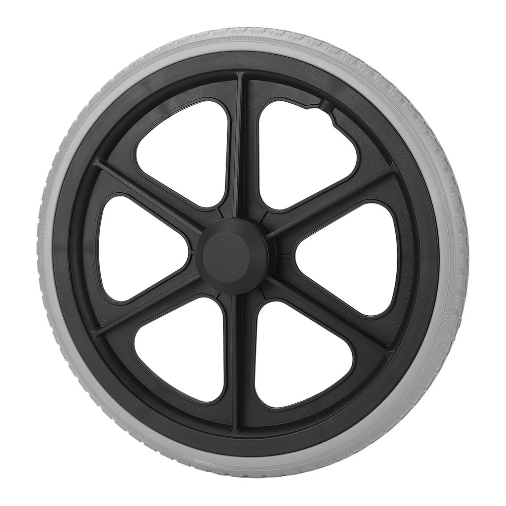 14 Inch Wheelchair Wheel Replacement, Textured Non-Slip 6001 Bearing 350x30mm Tire Size for Wheelchairs Walkers Mobility Aids