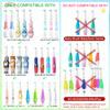 5Pcs Kids Replacement Toothbrush Heads Compatible with Seago SG-513/977/EK6/SG-2139, Brush-Baby WildOnes/KIDZSONIC, Dada-Tech DT-BB1/DT-977/DT-K6 Green Medium Size for 18-36 Months view 2